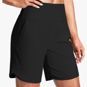 G Gradual Women's 7" Quick Dry Swim Board Shorts Swimming Bottoms Beach Black